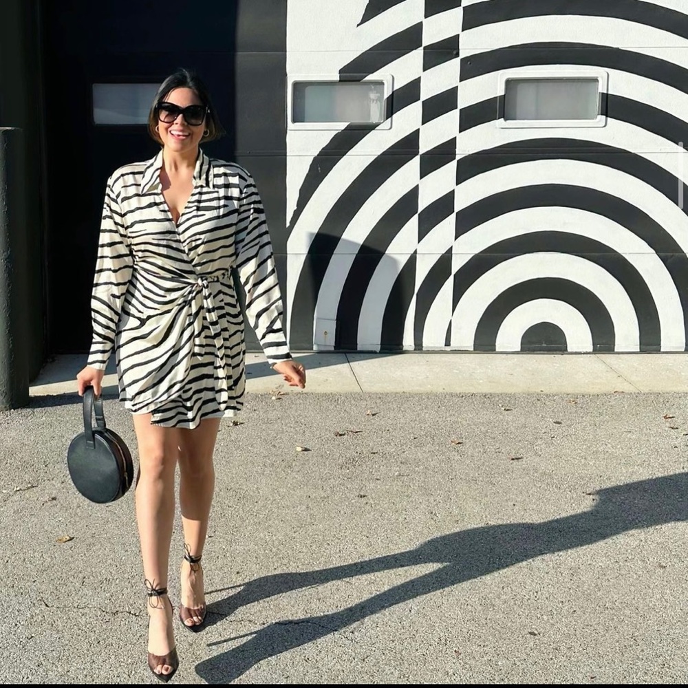 H&M Zebra Print Wrap Dress - Picture 2 of 3